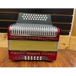 Hohner Corona II F/Bb/EB Red Diatonic Accordion