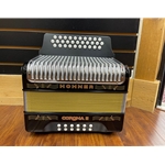 Hohner Corona II F/Bb/EB Diatonic Accordion Black