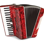 Hohner Hohnica 1305 Red  72-Bass Piano Accordion W/Gigbag & straps