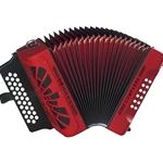 Hohner Compadre Accordion Red FBE With Gigbag