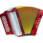 Hohner Corona II Classic Pearl Red FBbEb Accordion With Gigbag