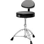 Mapex Blacky Vinyl Round Throne w/ Backrest and Steel Spindle