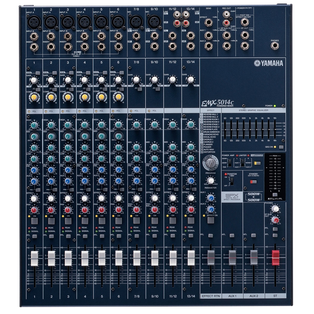 Mundt Music Tyler - Yamaha EMX5014C Powered Mixer - 14 Imput - SPX