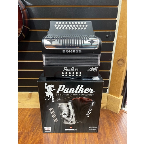 Hohner Panther Accordion - GCF - Matte Black