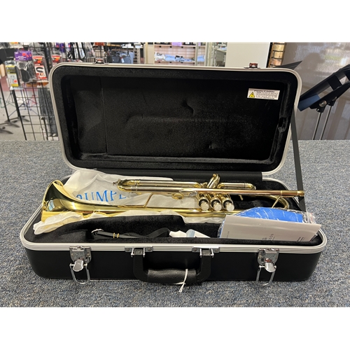 Besson Trumpet With Case - 100 Series - 1st Valve thumb Hook - 3rd Valve Slide Ring