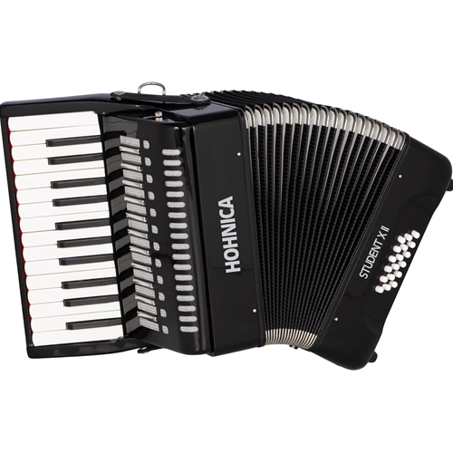 18 Bass Student II X Piano Accordion Black Hohner