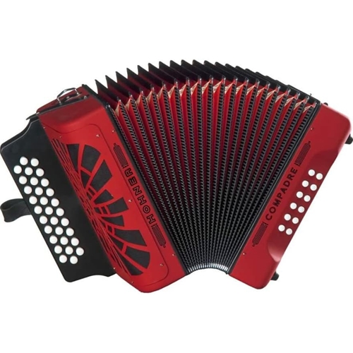 Hohner Compadre Accordion Red FBE With Gigbag