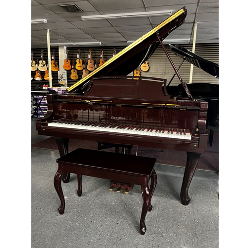 USED Piano Disc Grand Piano With Bench - French Cherry Finish